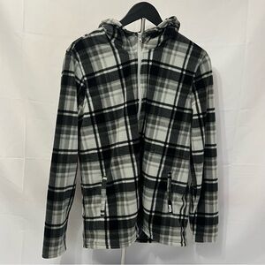 O'Neill Gray Plaid Fleece Hoodie